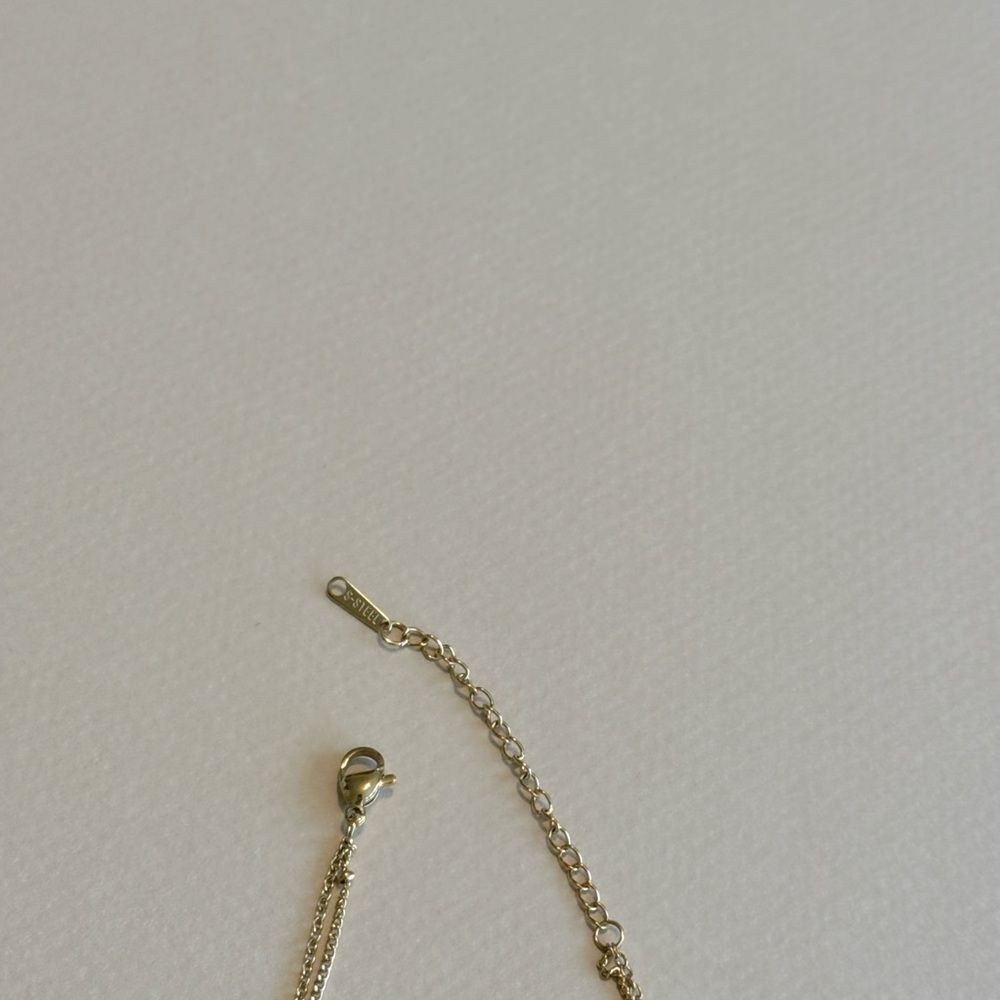 Gold Floral Charm anklet #1520 - Picture 4 of 5